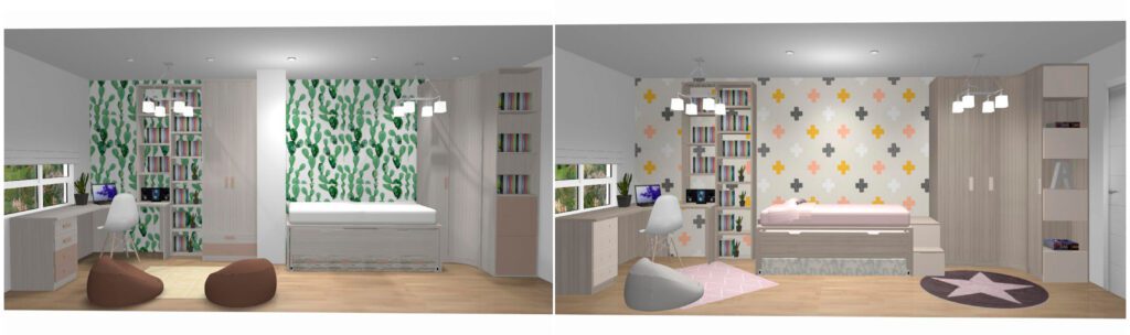 vivienda unifamiliar dormitorio infantil