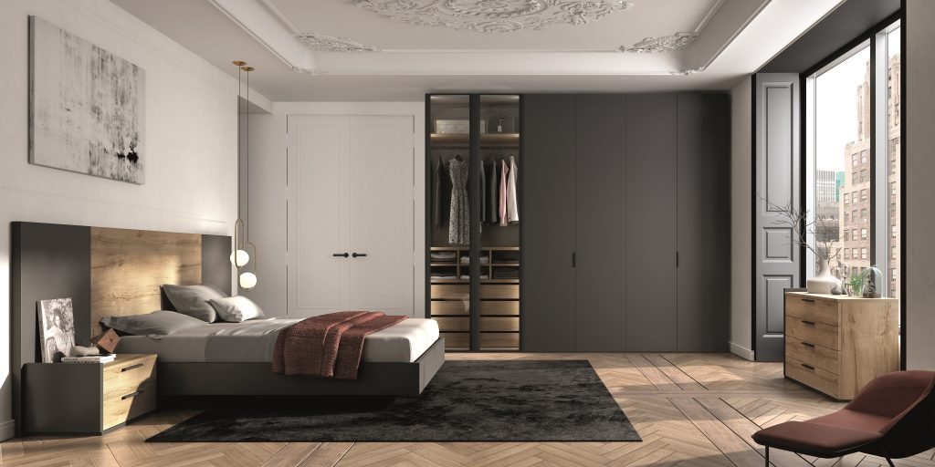 Armario batiente plegable textil pizarra kloset