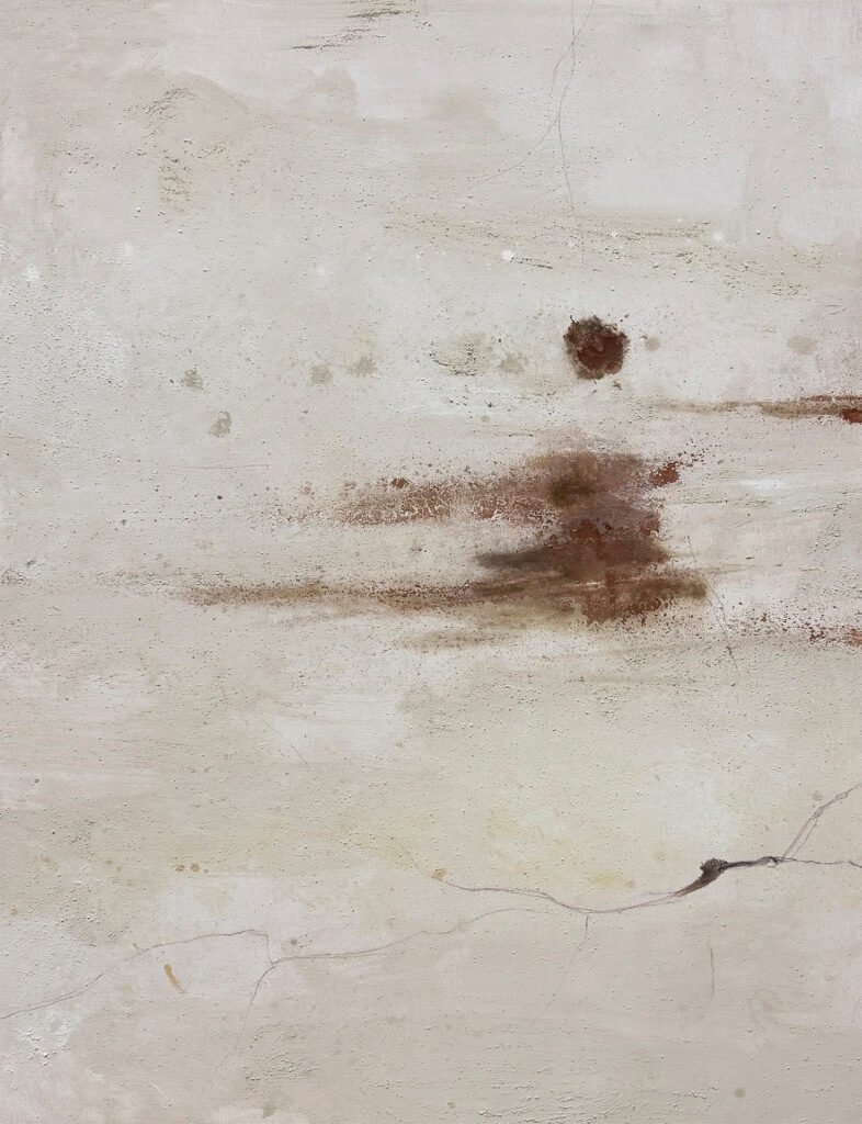 Arte abstracto contemporáneo con textura y tonos cálidos