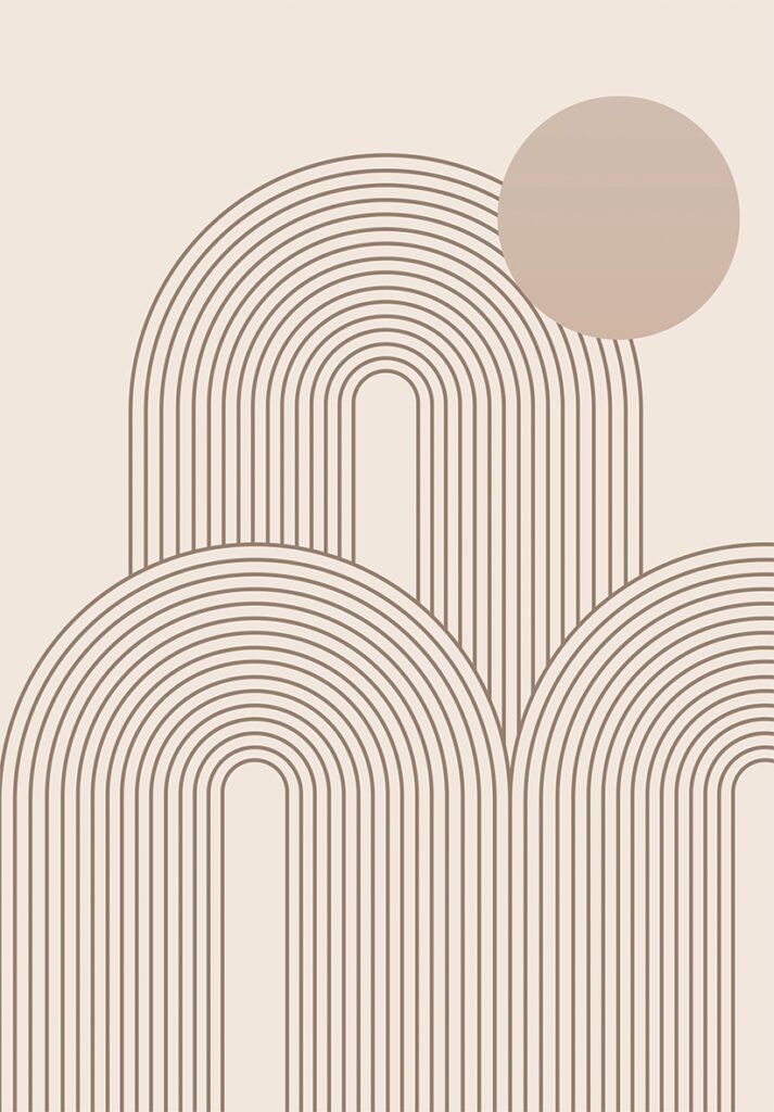 Dibujo Lineal Minimalista en Tonos Neutros