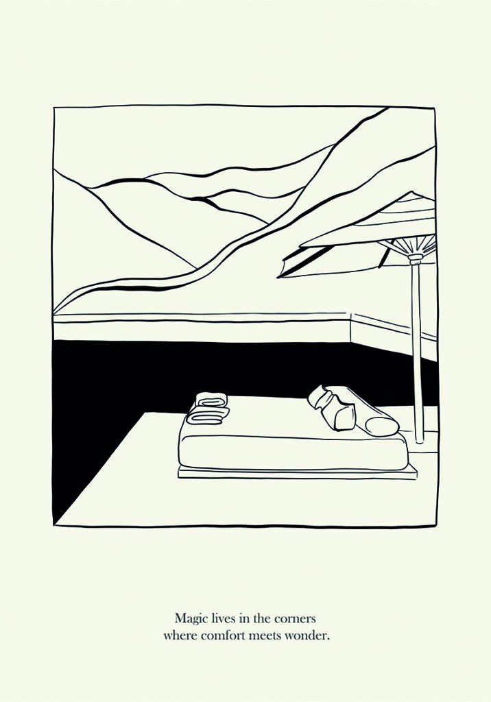Dibujo Minimalista de Lounge Exterior
