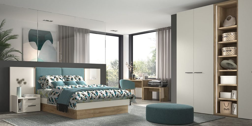 Dormitorio tierra tortora kloset night