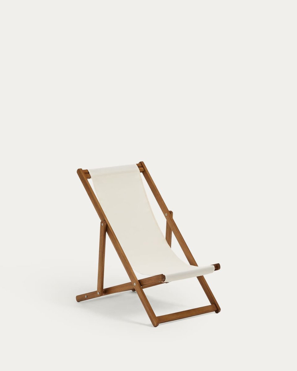 Hamaca infantil plegable de exterior Adredna beige de madera maciza de acacia FSC 100%