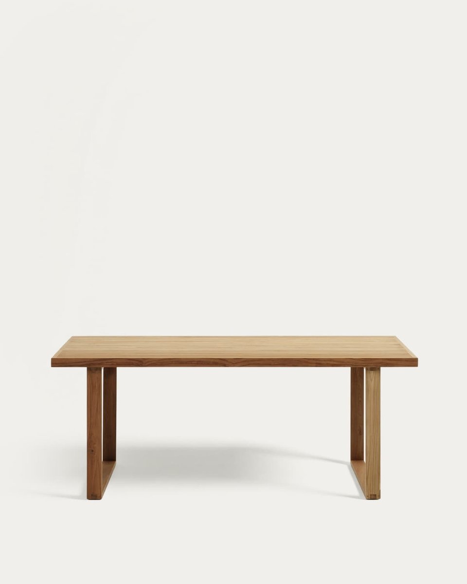 Mesa 100% exterior Canadell de madera maciza de teca reciclada 180 x 90 cm