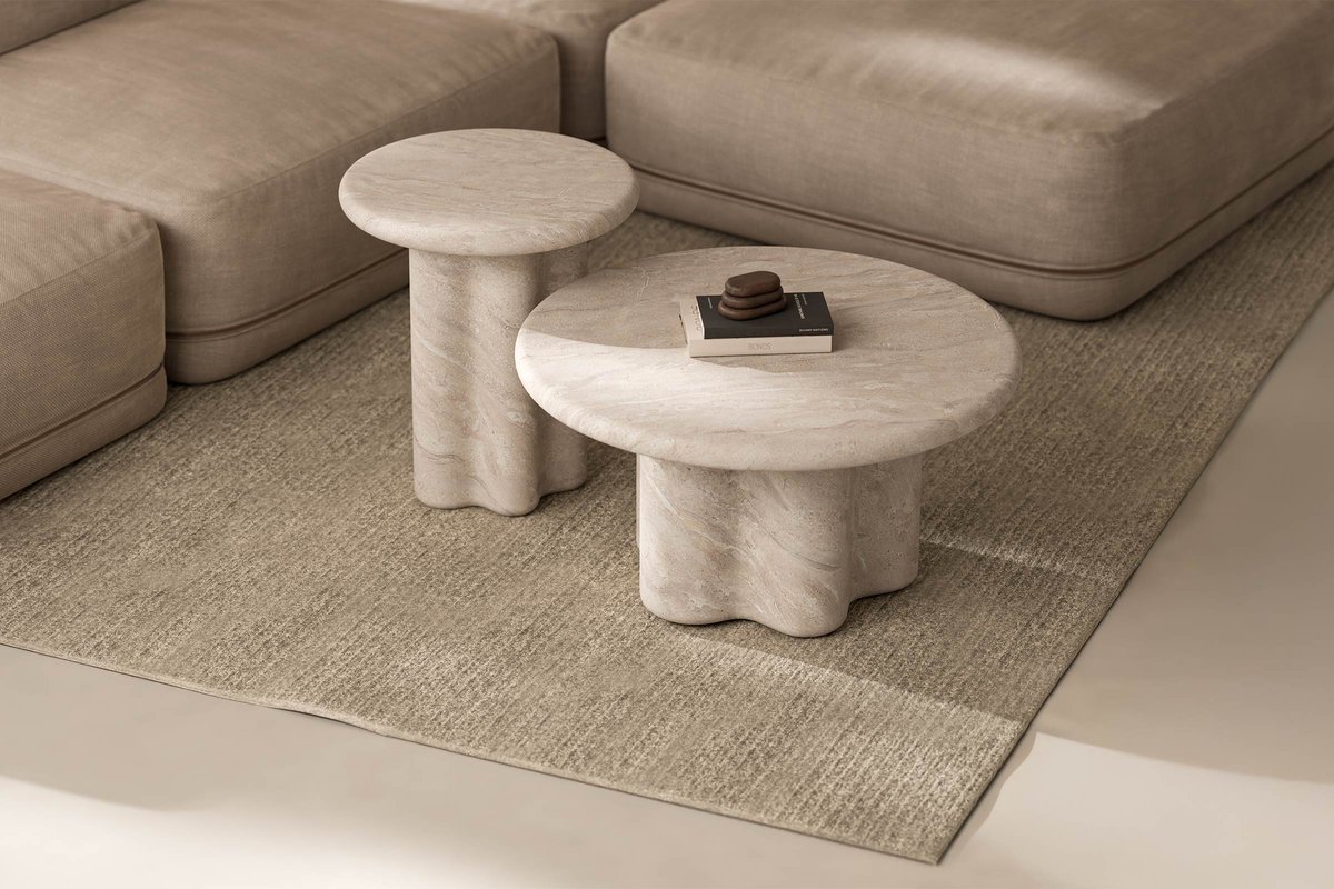 Mesa auxiliar EMERIC travertino
