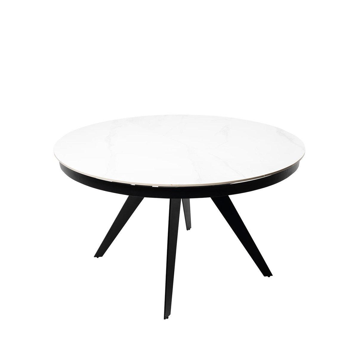 Mesa ext. LUNA 130 blanco/negro