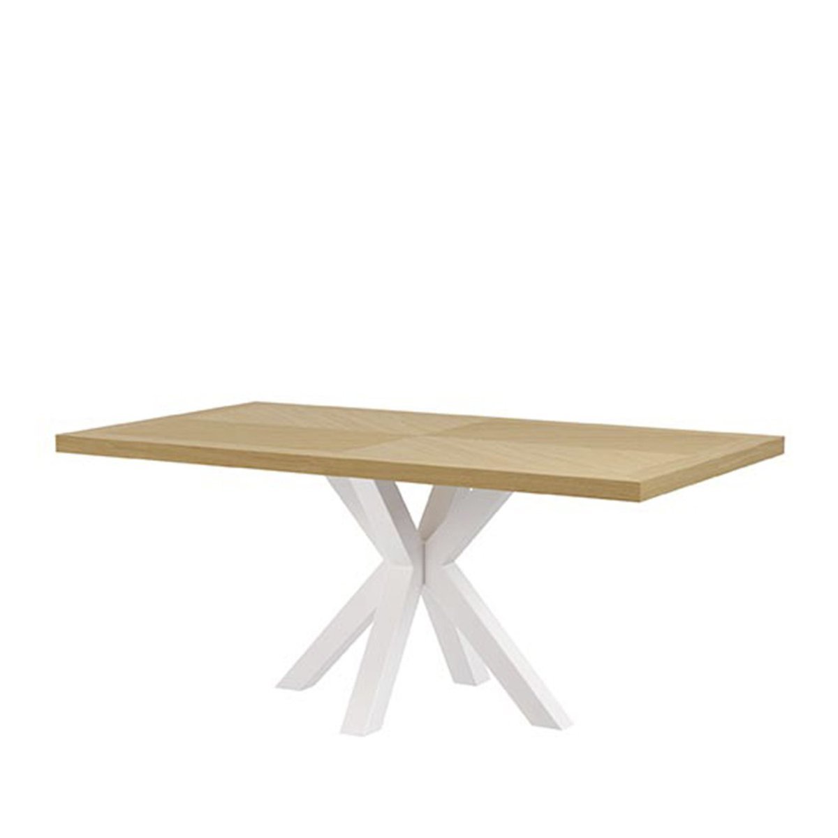 Mesa fija ELAINE 140x90 roble/blanco