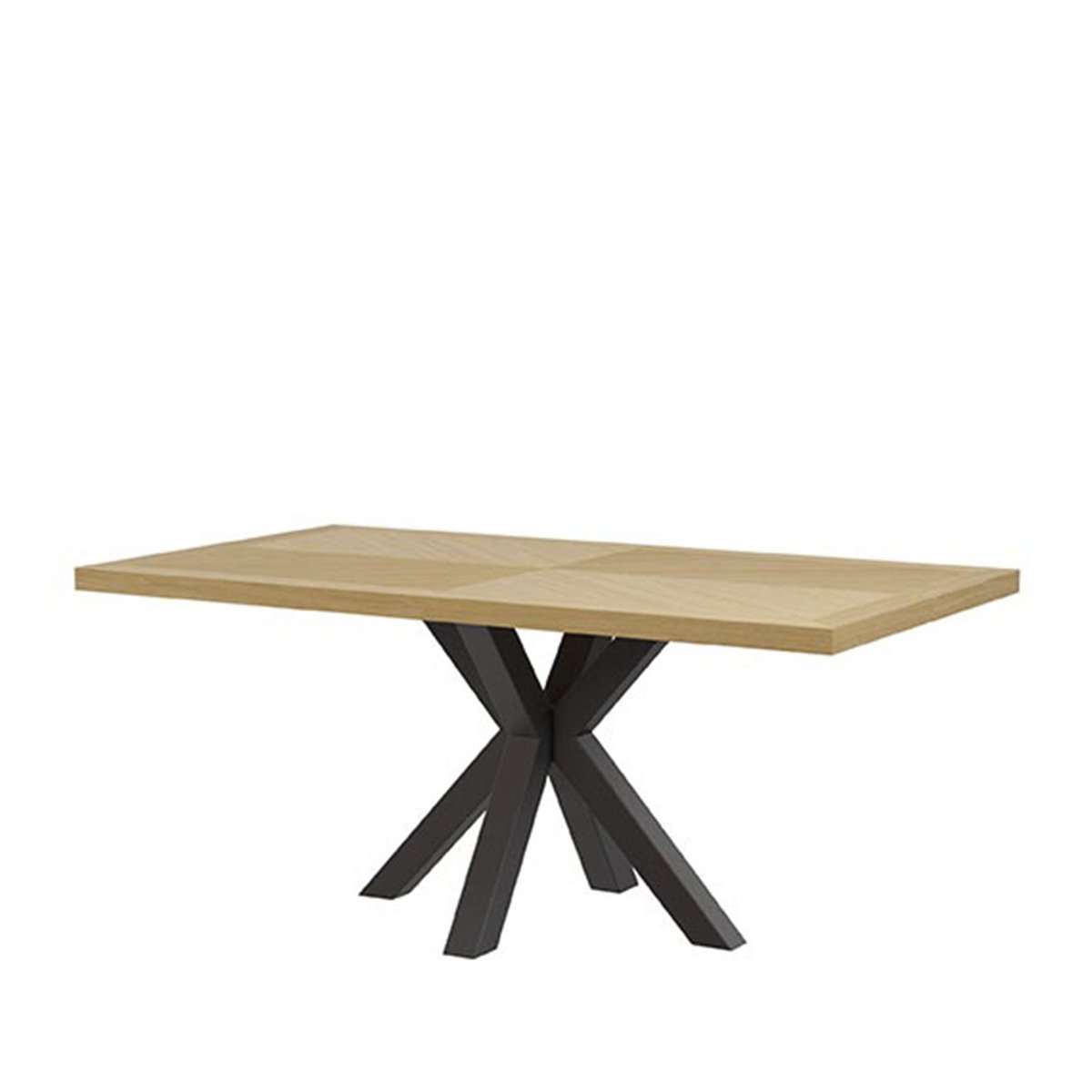 Mesa fija ELAINE 140x90 roble/negro