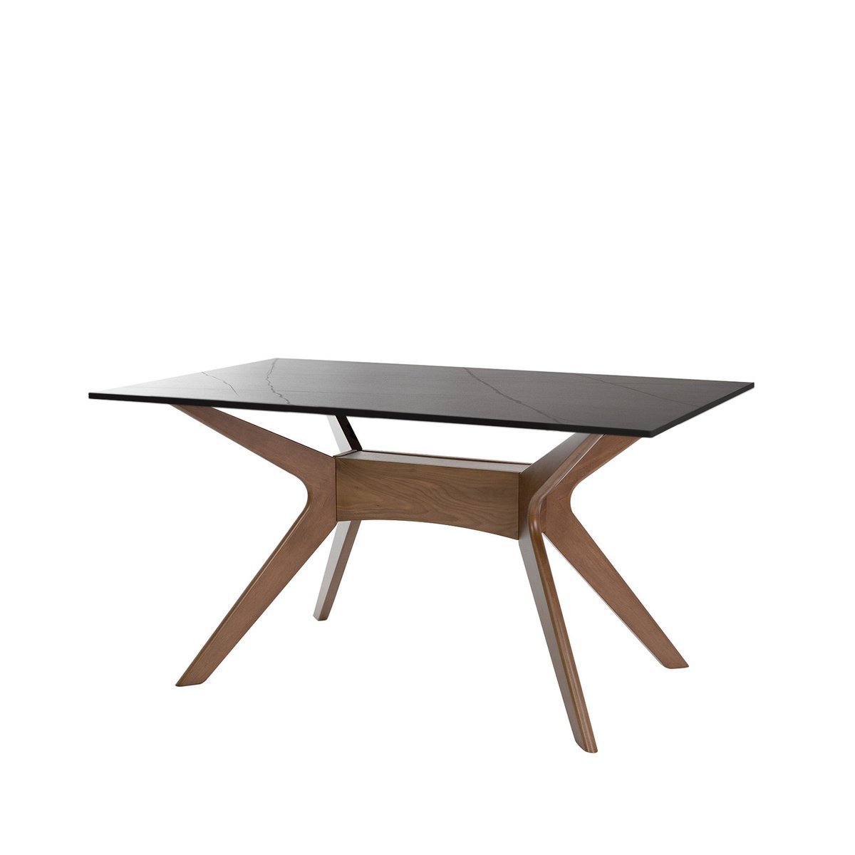 Mesa fija ELOISE 140 negro/nogal