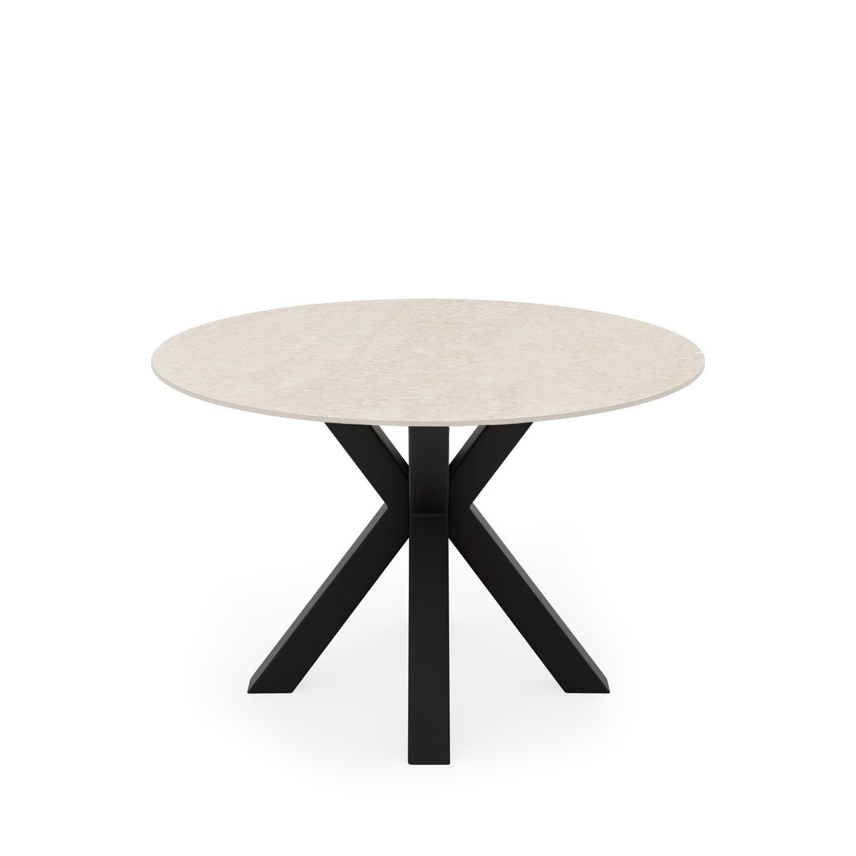 Mesa fija FIORELLA 100 travertino/negro