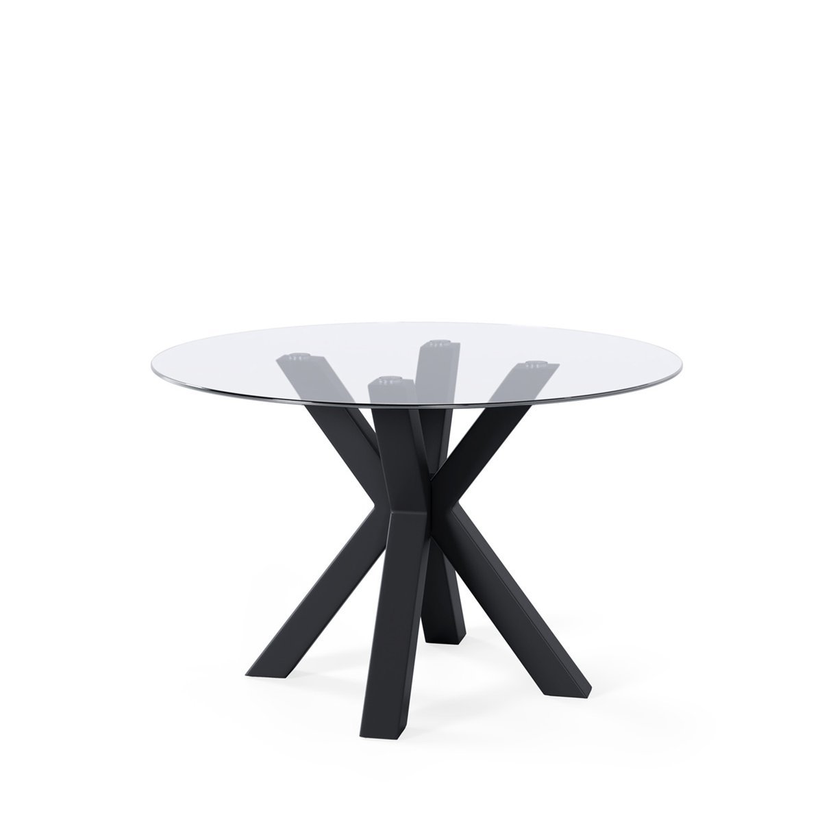 Mesa fija JADE 100 cristal/negro