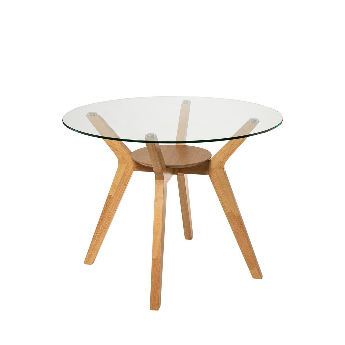Mesa fija SABRINE 100 cristal/roble
