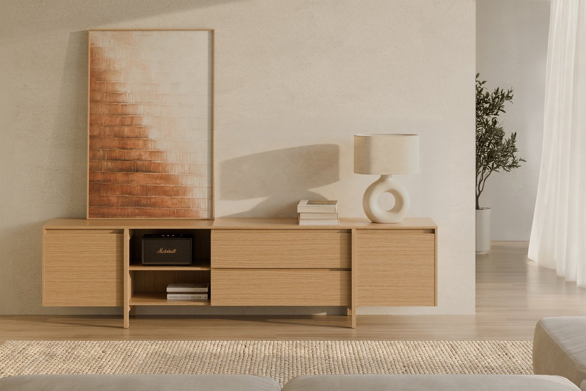 Mueble TV 240 PACIFIC (2 puertas + cajones)