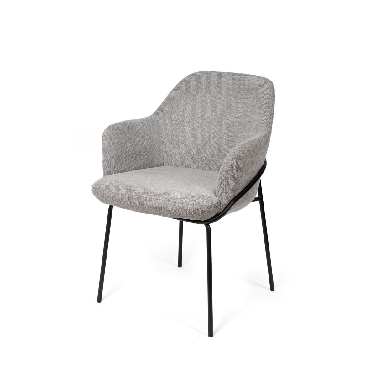 Silla ABIGAIL gris claro (pata negra)