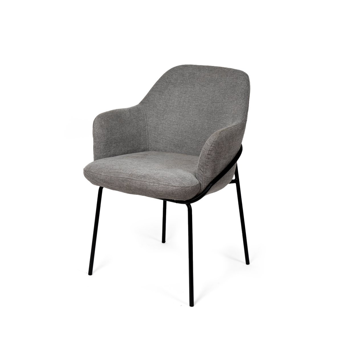 Silla ABIGAIL gris oscuro (pata negra)
