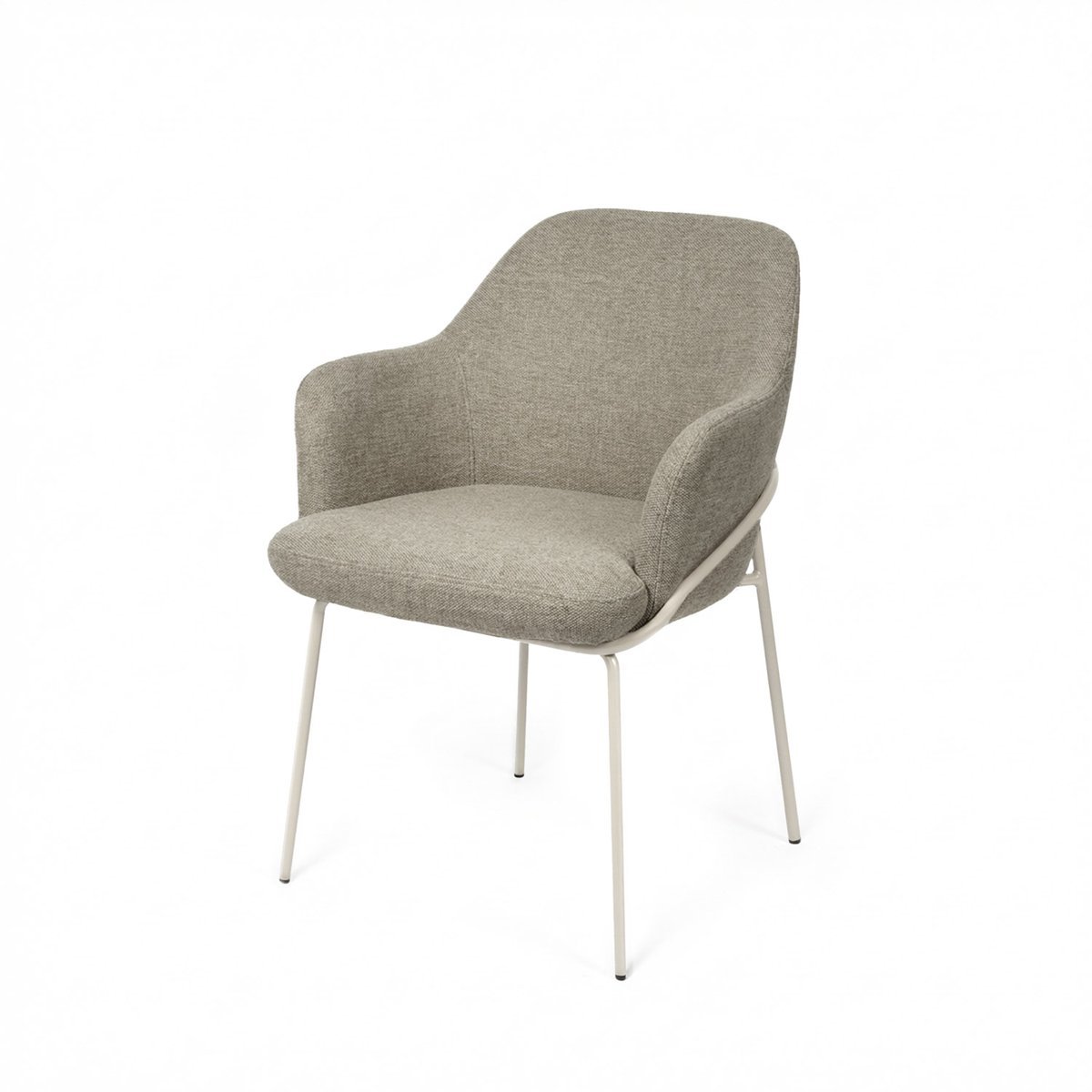 Silla ABIGAIL taupe (pata beige)