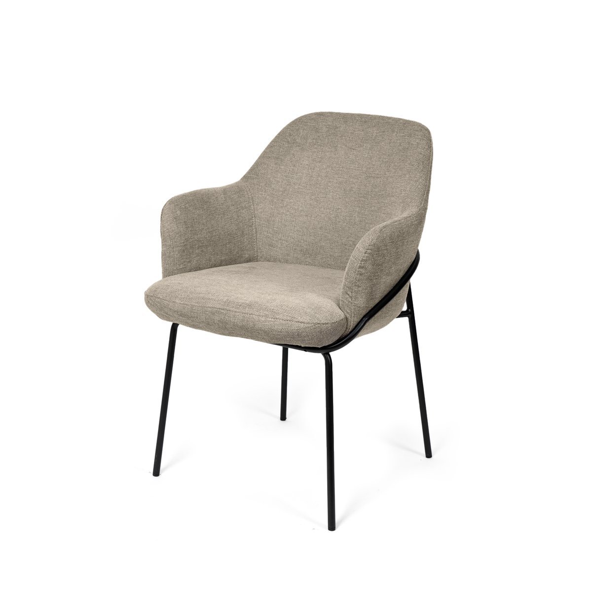 Silla ABIGAIL taupe (pata negra)