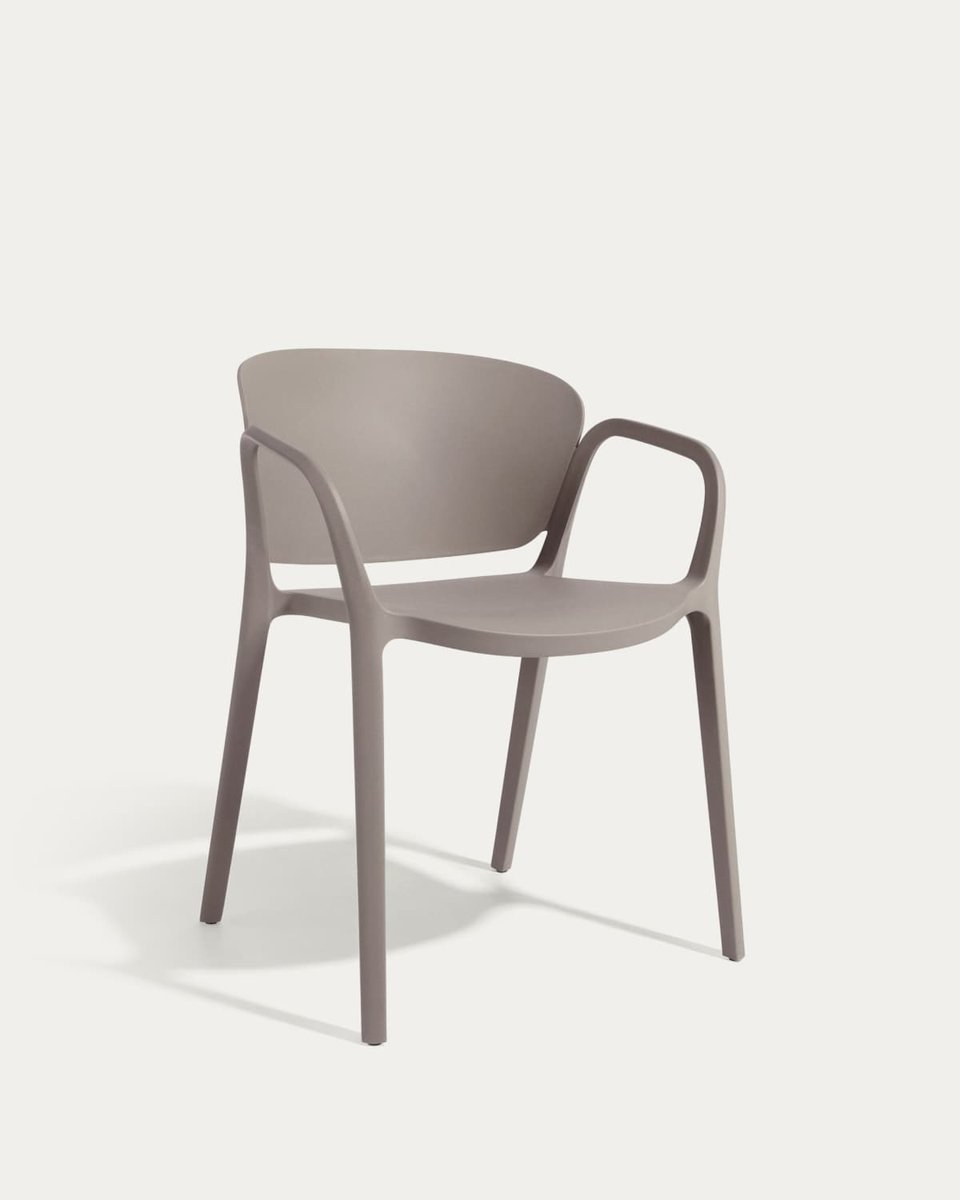 Silla apilable de exterior Ania marrón