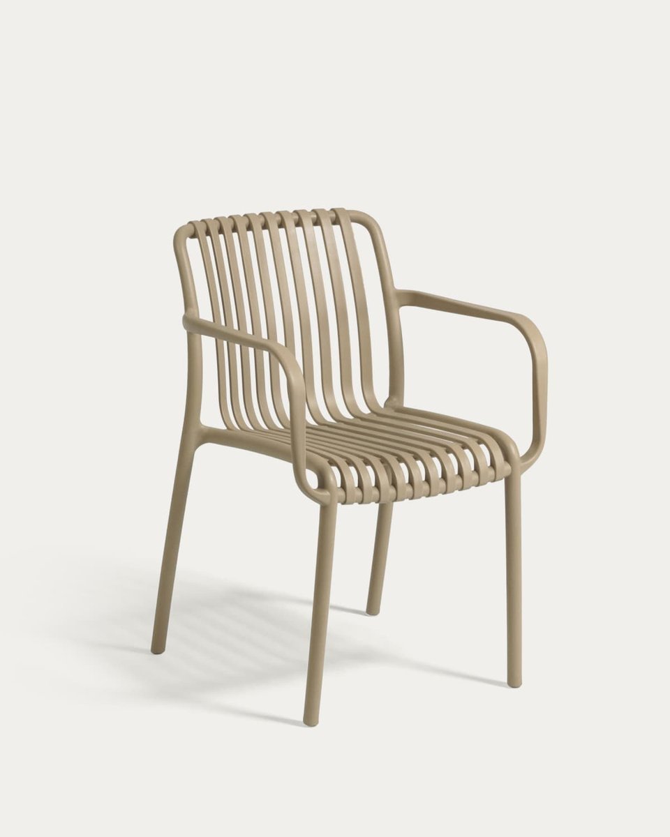 Silla apilable de exterior Isabellini beige