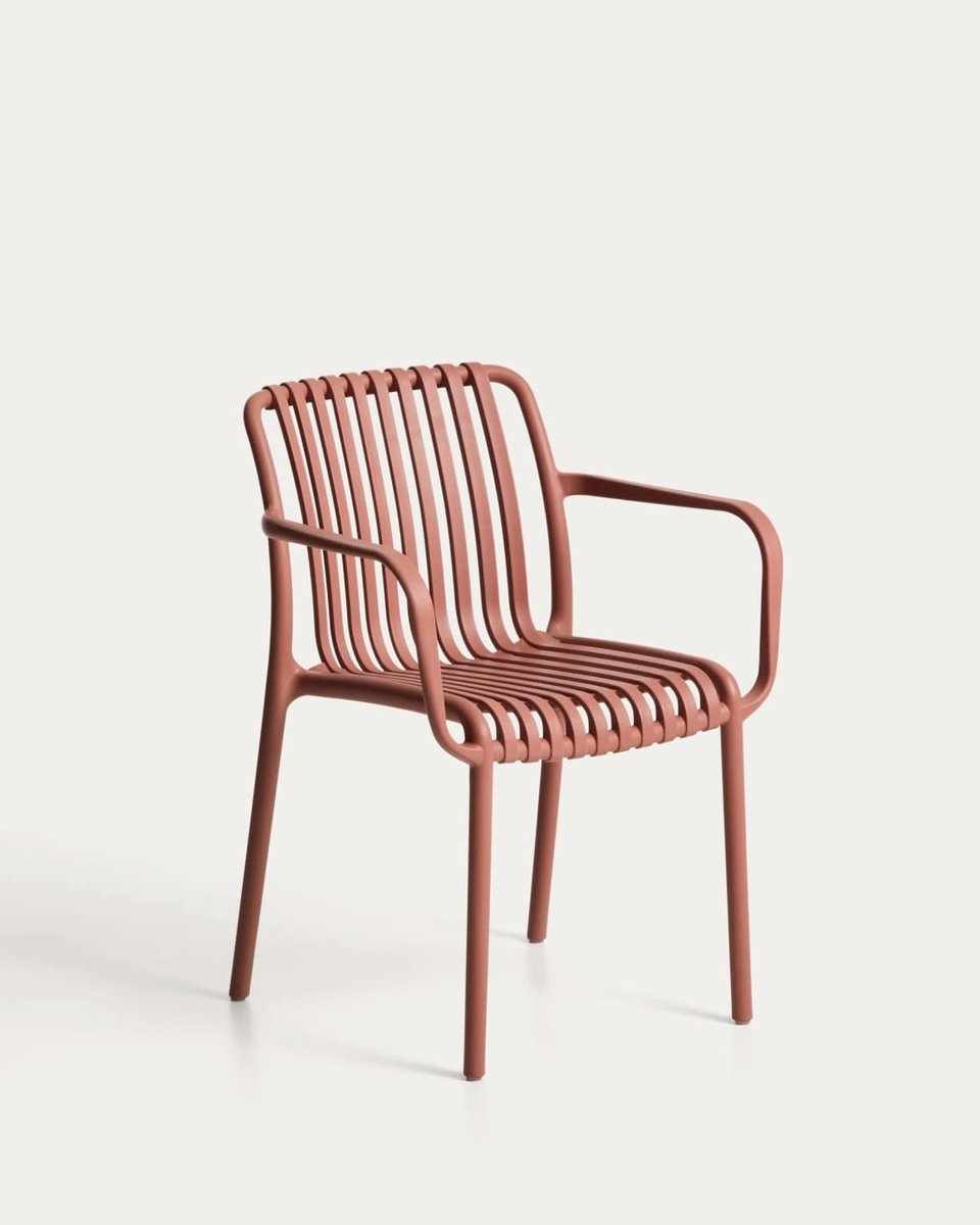 Silla apilable de exterior Isabellini terracota