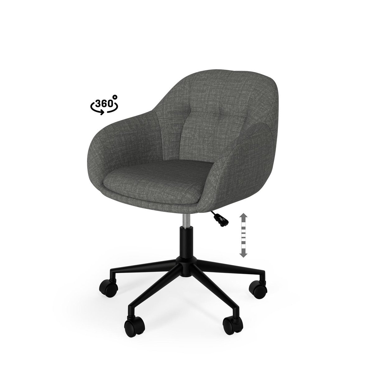 Silla oficina CANTERBURY gris oscuro