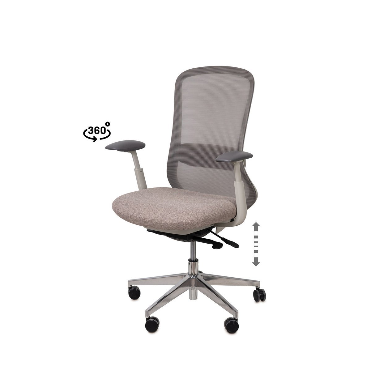 Silla oficina EMORY taupe