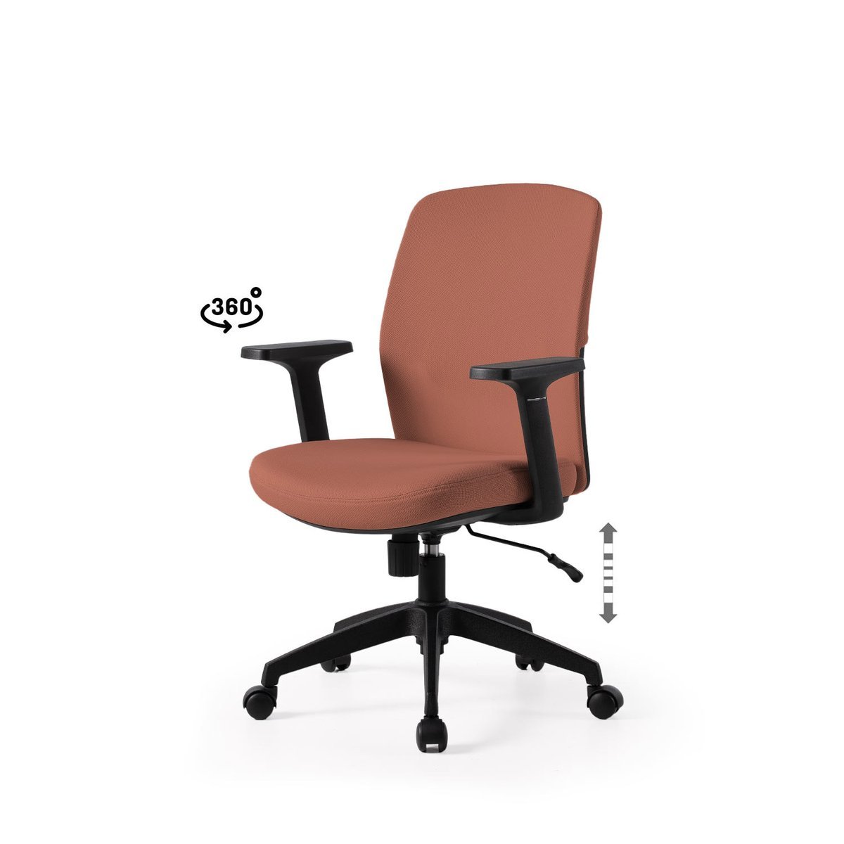 Silla oficina MARYLAND terracota