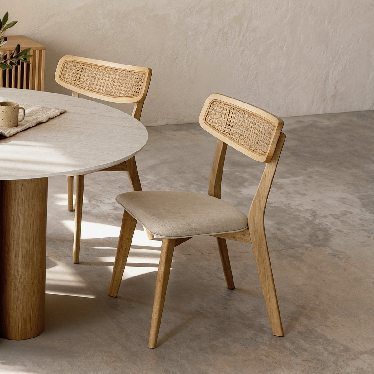 Silla SHIRLEY roble beige