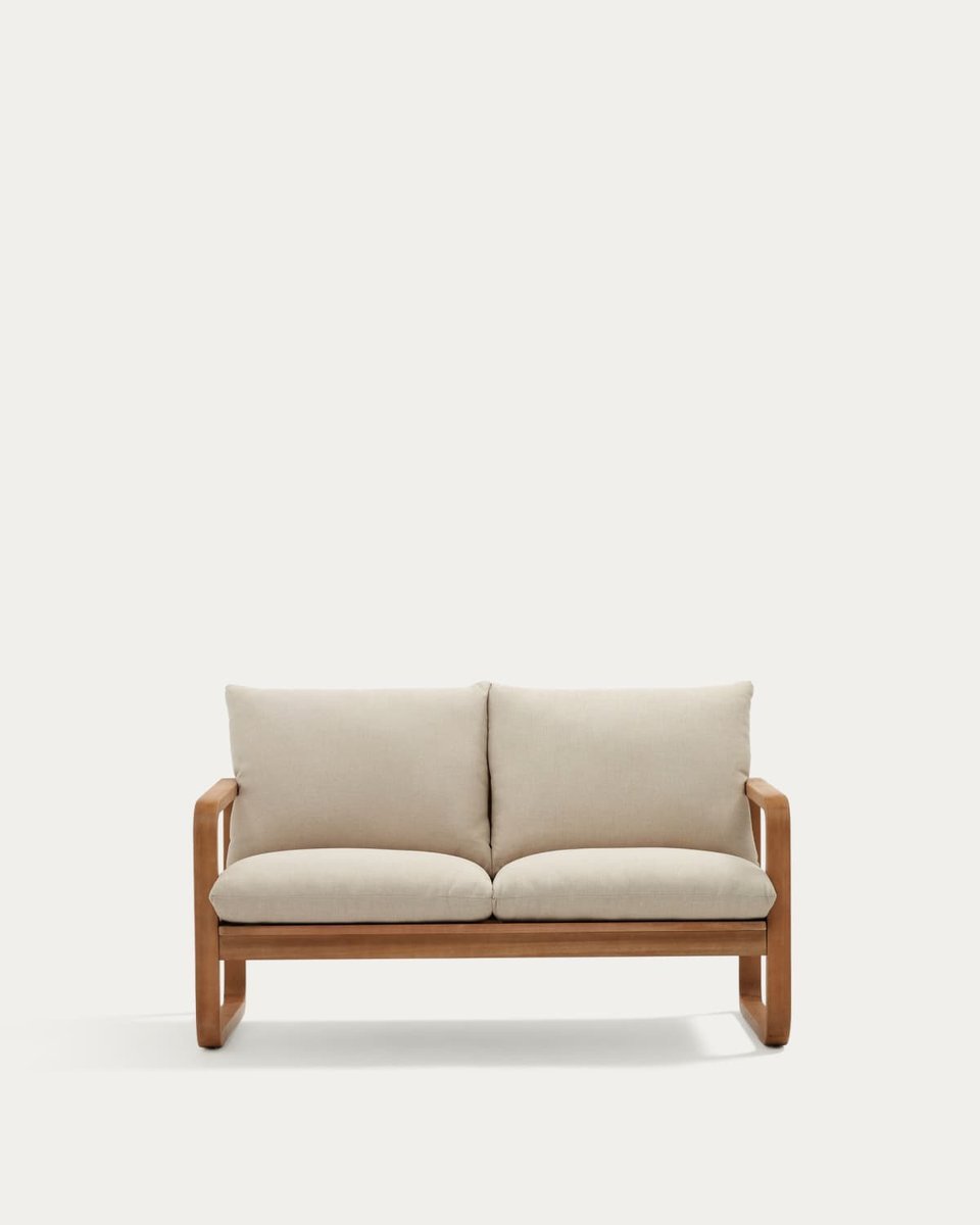 Sofá Sacaleta 2 plazas de madera maciza de eucalipto 142 cm FSC 100%