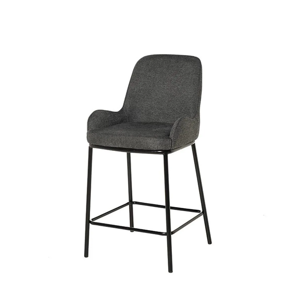 Taburete bajo MILTON gris oscuro