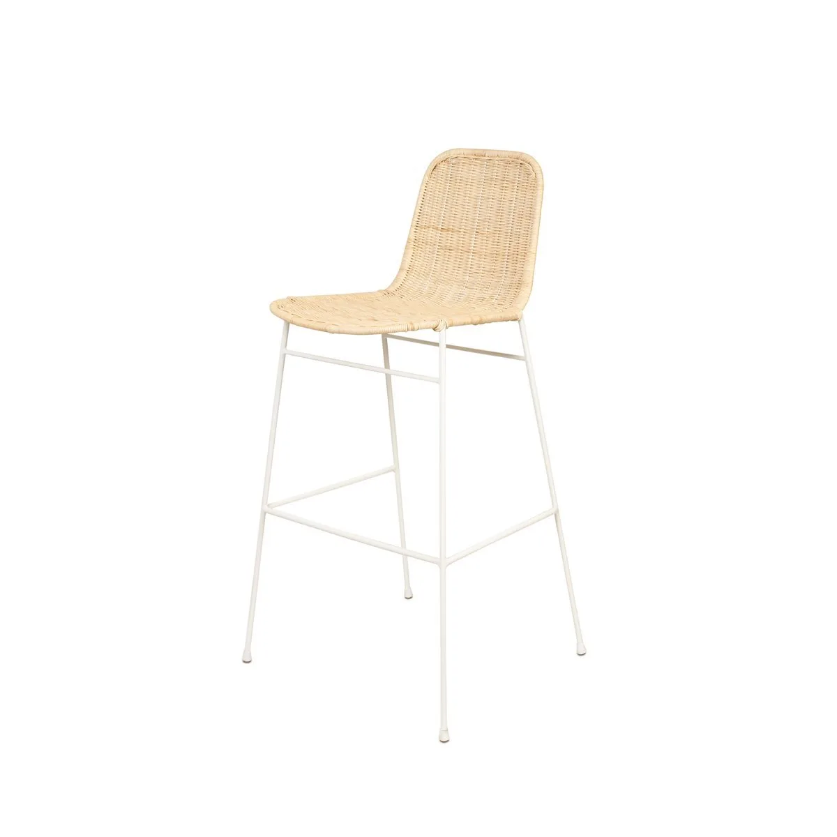 Taburete CARLO natural/blanco