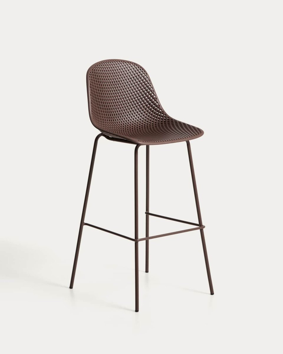 Taburete exterior Quinby marrón 75 cm