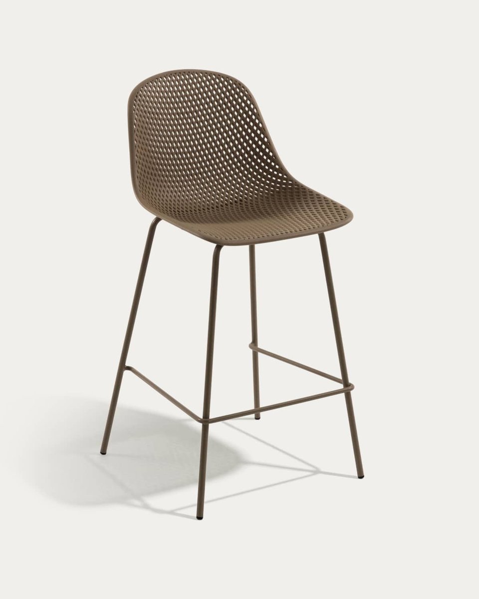 Taburete Quinby beige altura 75 cm