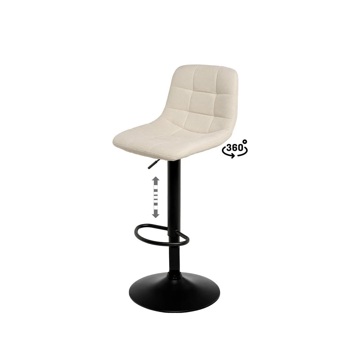 Taburete regulable ASHA beige