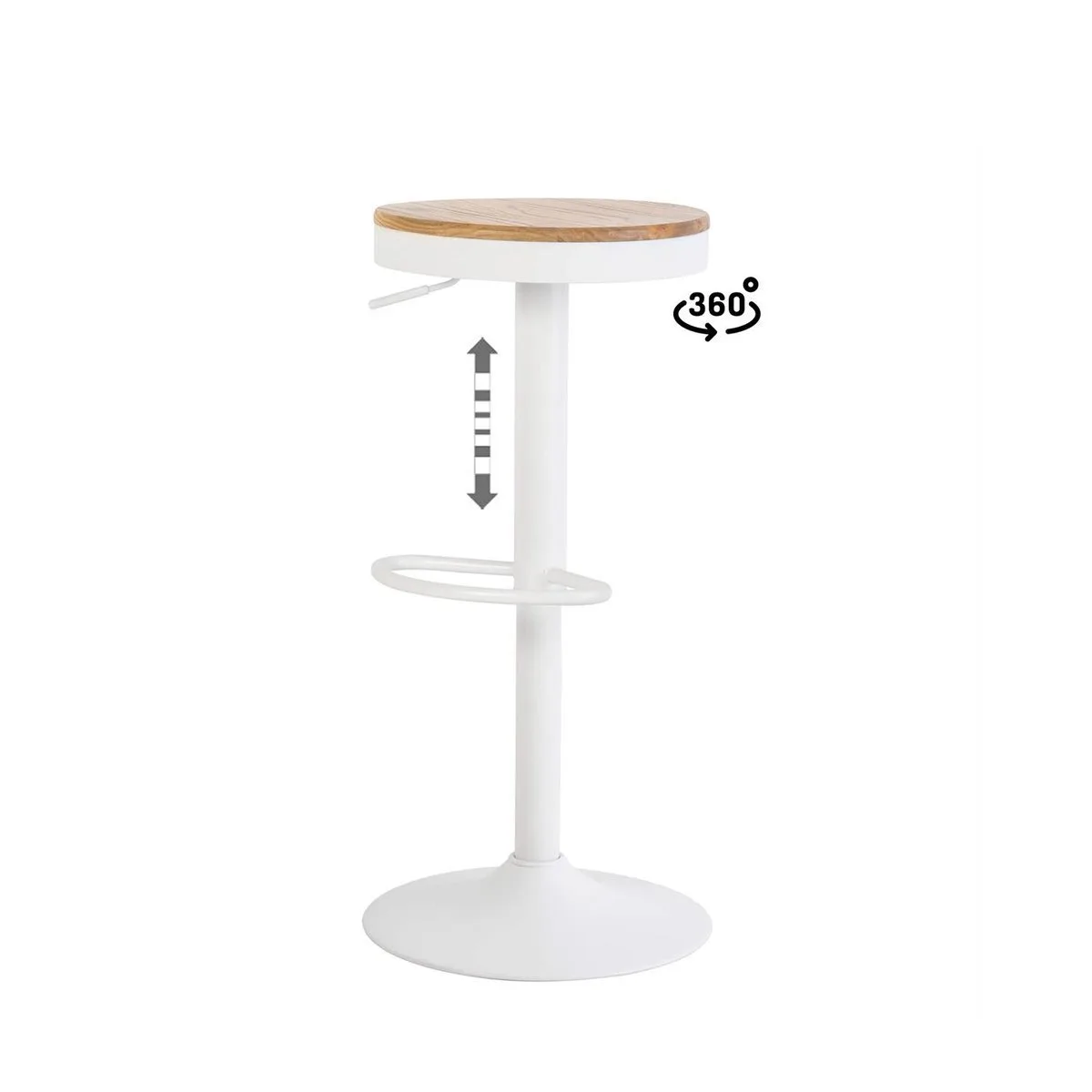 Taburete regulable BARRET blanco
