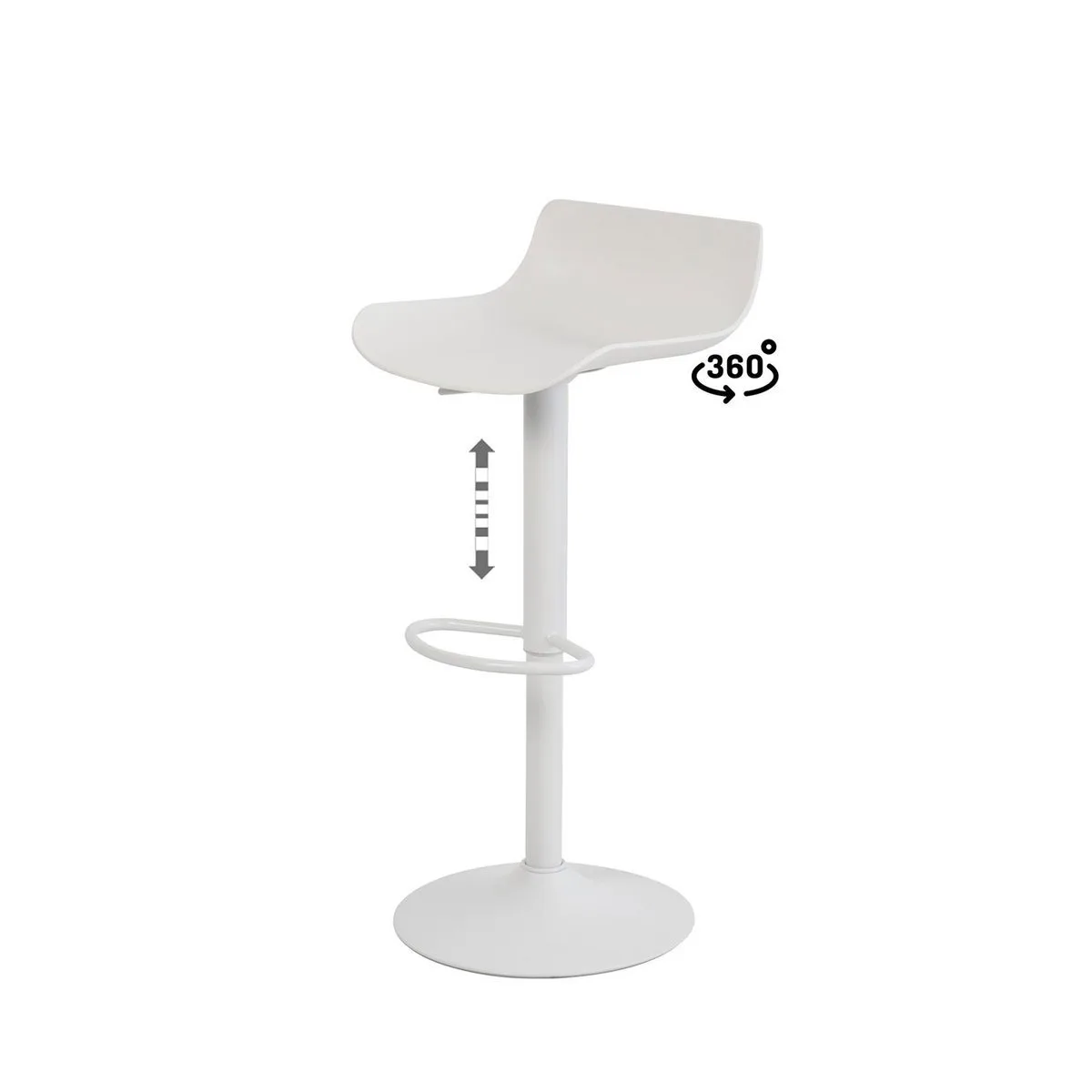 Taburete regulable BLADE blanco