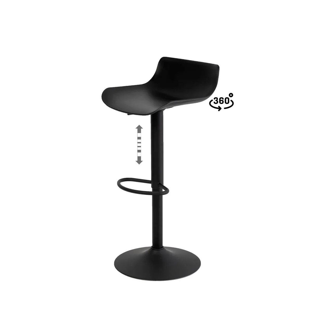 Taburete regulable BLADE negro