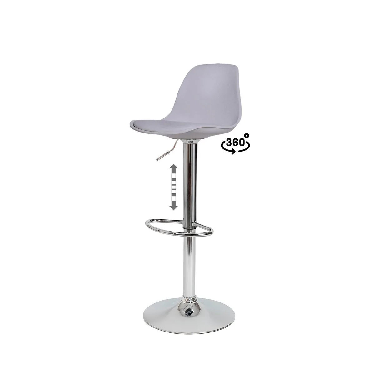 Taburete regulable NELLY gris