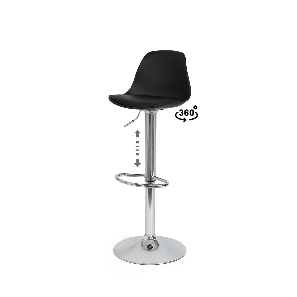 Taburete regulable NELLY negro