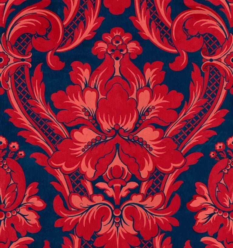 Venetian Damask Vermilion